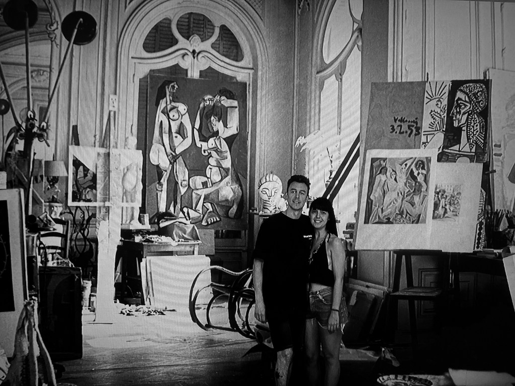 Fotografia in bianco e nero scattata al museo di Picasso